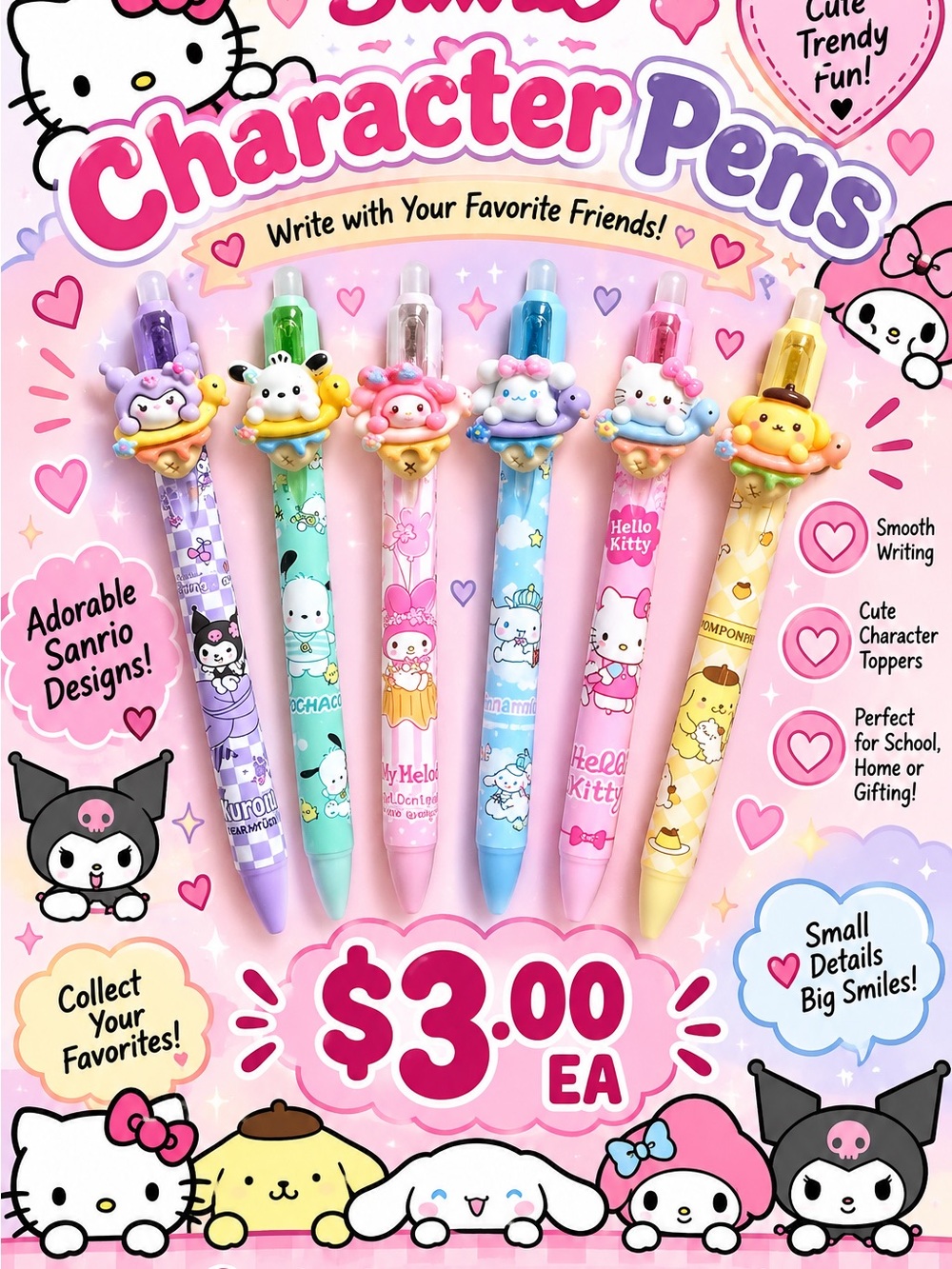 Sanrio Character Pens -